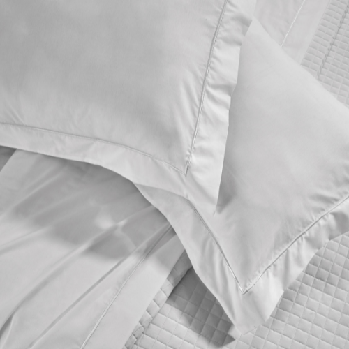 Jogo de Cama 3 peças Solteiro King com Festonê Branco 300 fios Perola Profiline Luxury