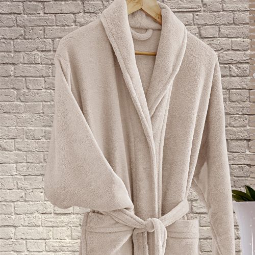 Roupão de Microfibra Unissex P Bege Home Design Corttex