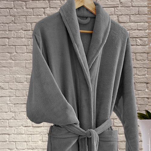 Roupão de Microfibra Unissex P Chumbo Home Design Corttex