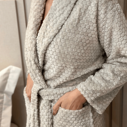 Roupão de Microfibra Unissex M Bege Lugano Corttex