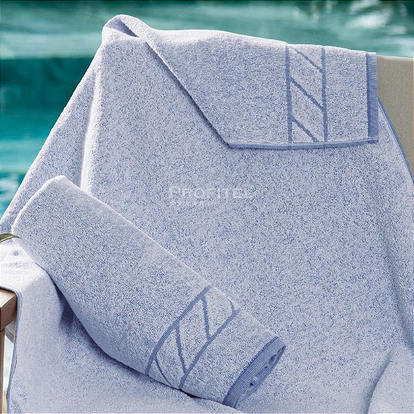 Toalha de Piscina para Hotel 72x135cm Algarve 380 g/m² Azul Profitel