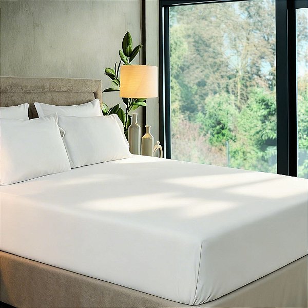 Lençol para Hotel Solteiro com Elástico Atenas 180 Fios 90x190cm Profitel