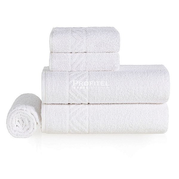 Jogo de Banho Hotel 5 peças Brisa 380 g/m² Branco Profitel