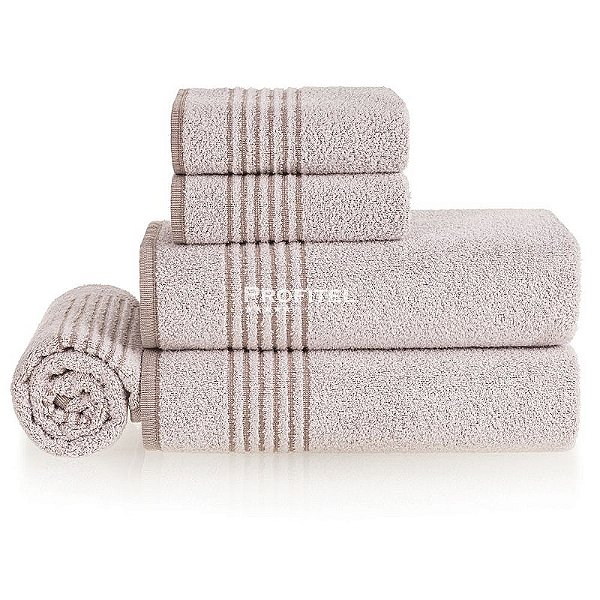 Jogo de Banho Hotel 5 peças Atenas 500 g/m² Bege Profitel