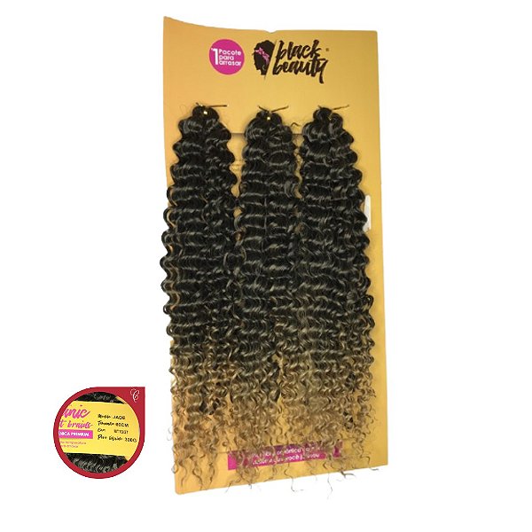 Cabelo Crochet Braids Cacheado Jade (MT1B/27) 300G - 60cm - Black Beauty