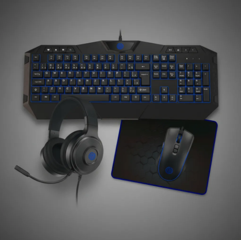 Kit Teclado Mouse Headset E Mousepad Gamer da Marca Hoopson Tpc-067az Azul