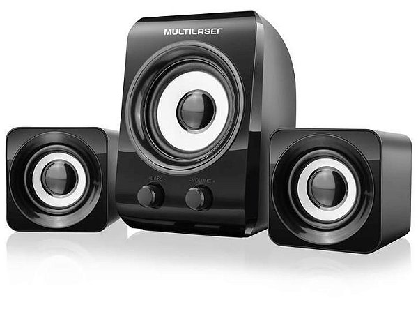 CAIXA DE SOM PARA PC 14W 2.1 PRETO USB
