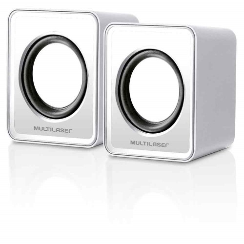 CAIXA DE SOM 2.0 MINI 3W RMS BRANCO