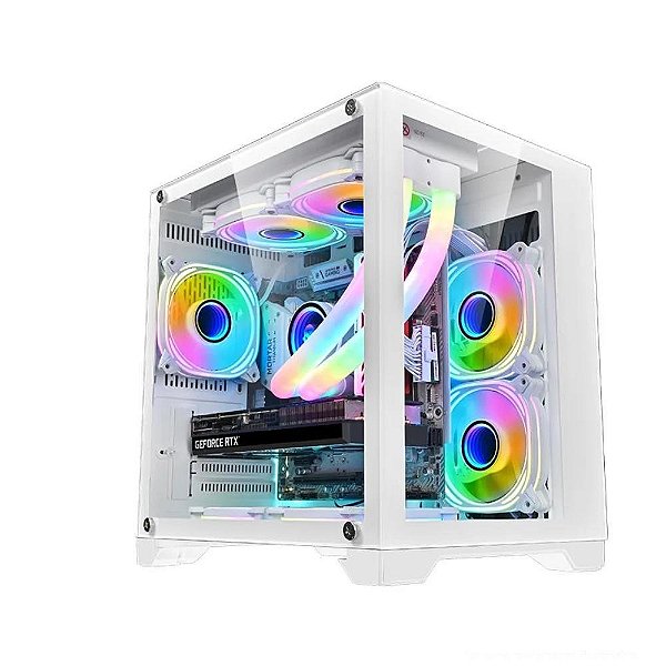 Gabinete Matx Bpc-345W Brazilpc Gamer Branco /4 Cooler