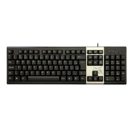 Teclados Standard Maxprint Industrial, USB, ABNT2, Preto - 60000080 - Maxprit