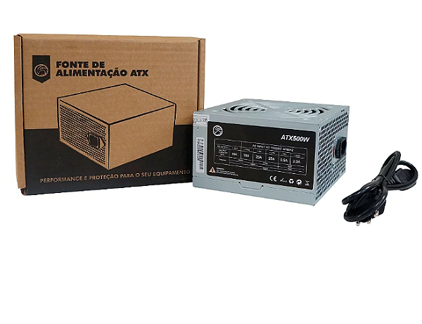 FONTE ATX 500W BPC/5350-M 24 PINOS COM CABO BOX - MONTADA NO BRASIL