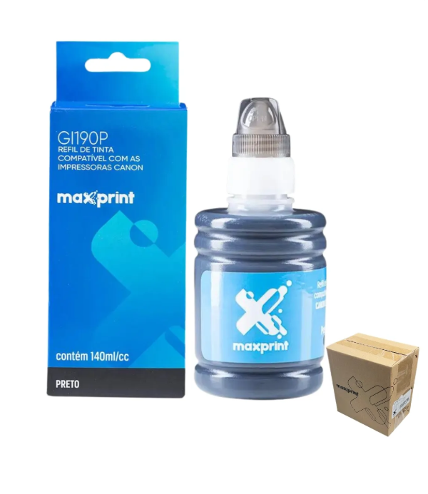 Refil de tinta Maxprint 190P Compatível com Canon