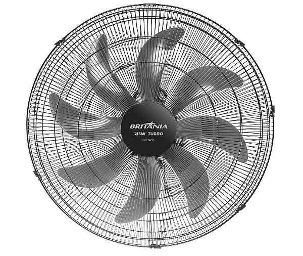 Ventilador de parede Britânia BVT675 Tecnologia Max Force 215W 220V