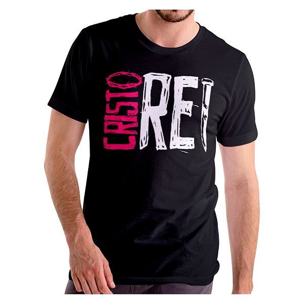 Camiseta Evangélica Masculina Gospel Cristo Rei Moda Cristã