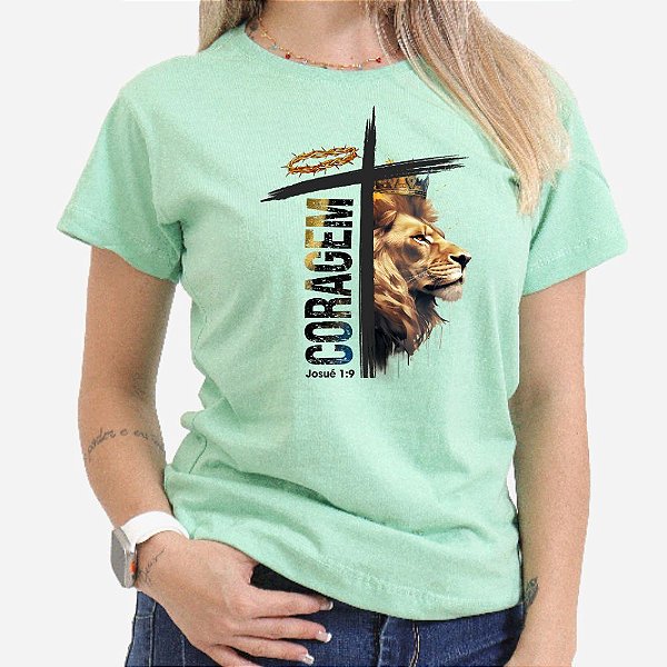 Baby Look Cristã Gospel Evangélica Coragem Promoção