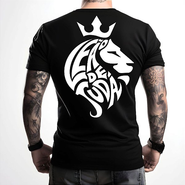 Camiseta Cristã Gospel Evangélica Leão Lateral Promoção