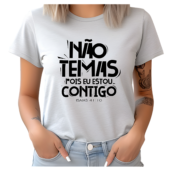 Baby Look Cristã Gospel Evangélica Não Temas Promoção