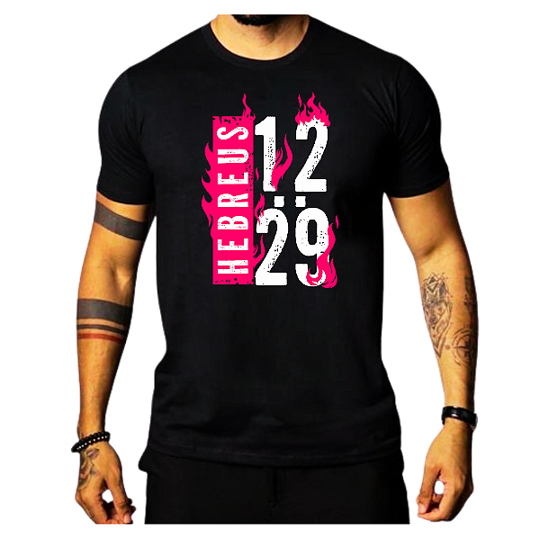 Camiseta Gospel Cristã Evangélica Promoção Hebreus 12