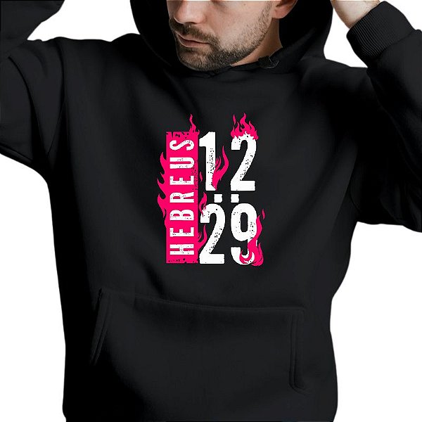 Blusa Moletom Gospel Cristã Evangélica Promoção Hebreus 12