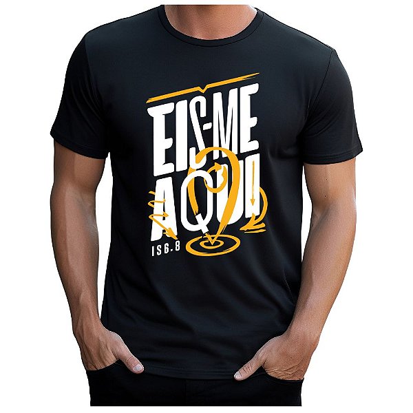 Camiseta Gospel Cristã Evangélica Eis me Aqui Promoção