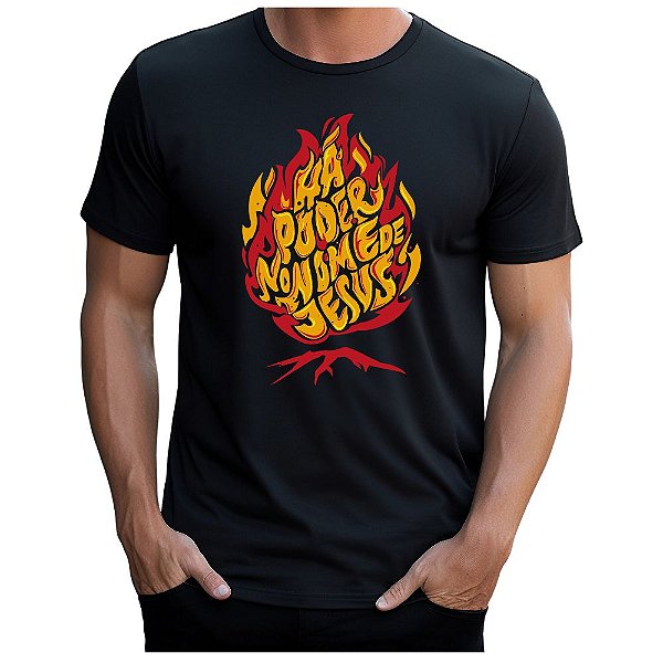 Camiseta Gospel Cristã Evangélica Há Poder Promoção