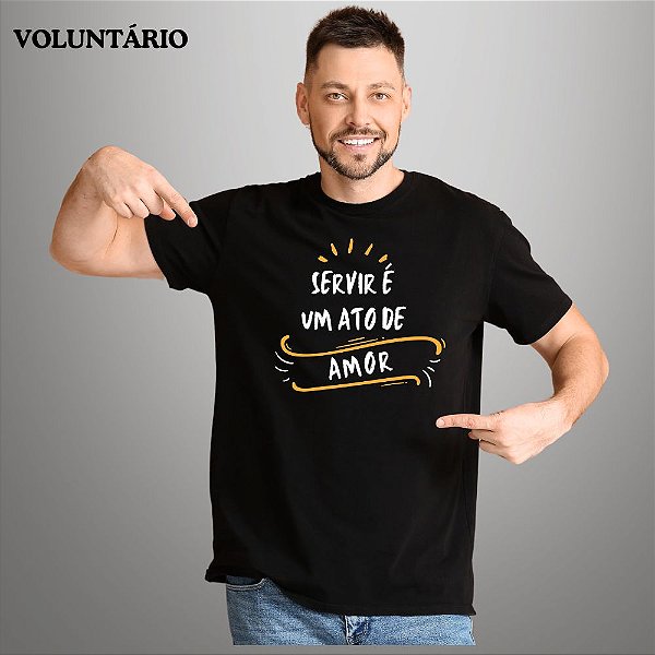 Camiseta Para Voluntário Gospel Criativo Ato de Amor