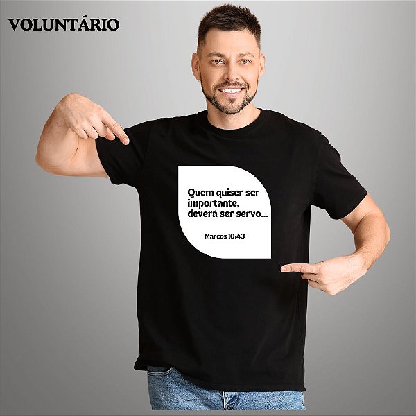 Camiseta Para Voluntário Gospel Criativo Ser Servo