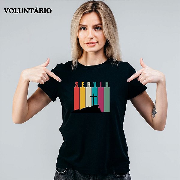 Camiseta Para Voluntário Gospel Criativo Servir
