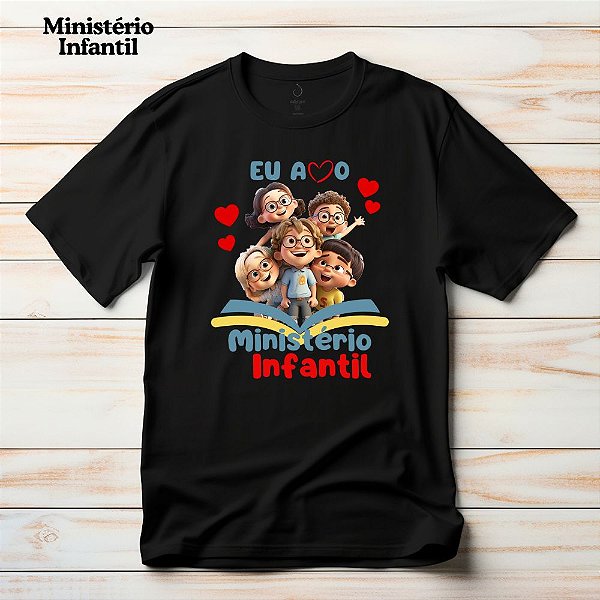 Camiseta Para Ministério Infantil Gospel Criativo Eu Amo