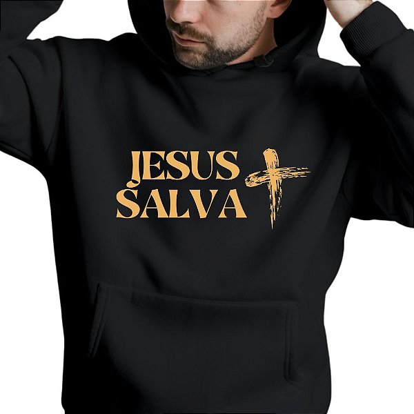 Blusa Moletom Gospel Criativo Jesus Salva
