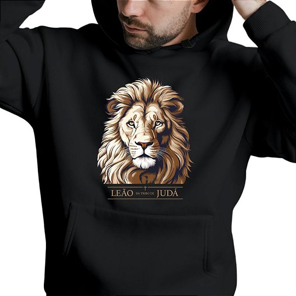 Blusa Moletom Gospel Criativo Leão da Tribo de Judá