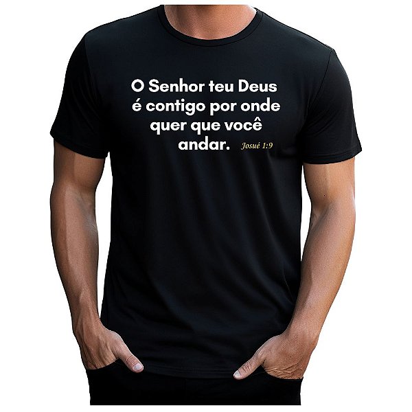 Camiseta Gospel Cristã Evangélica É Contigo