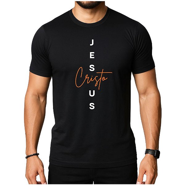 Camiseta Cristã Evangélica Jesus Cristo Vertical