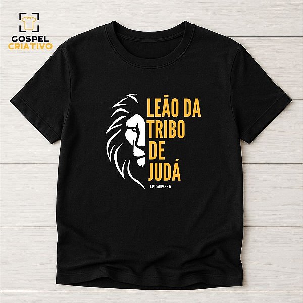 Camiseta Cristã Evangélica Leão Da Tribo de Judá