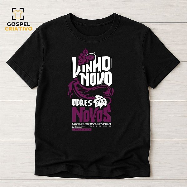 Camiseta Cristã Evangélica Vinho Novo