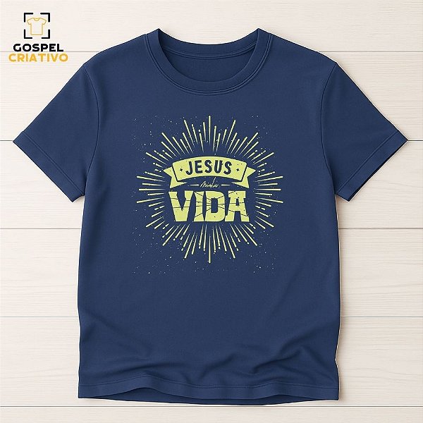 Camiseta Cristã Evangélica Jesus Vida