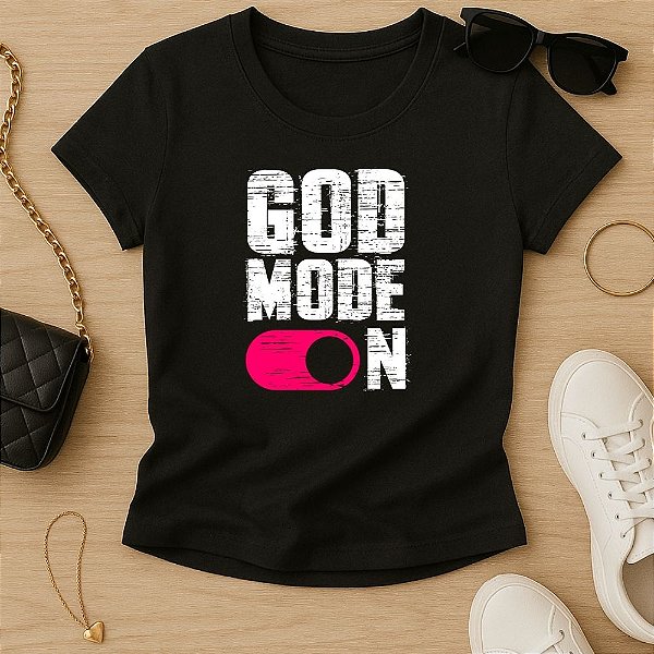 Baby Look Feminina Cristã God Mode On
