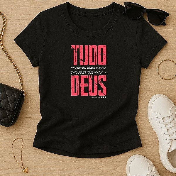 Baby Look Feminina Cristã Tudo Coopera