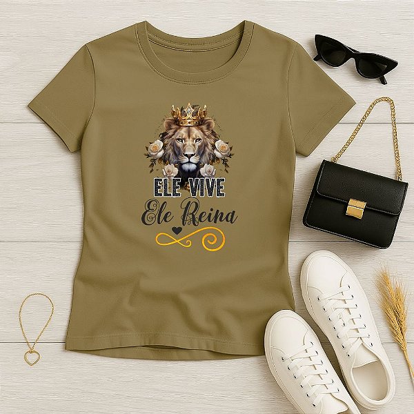 Baby Look Feminina Cristã BJ Ele Vive