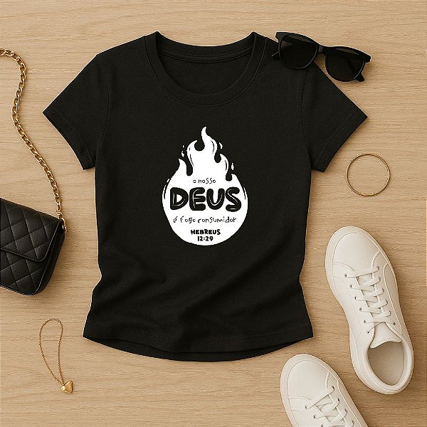 Baby Look Feminina Cristã Deus