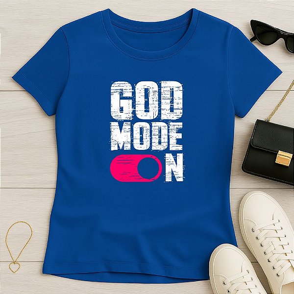 Baby Look Feminina Cristã God Mode On