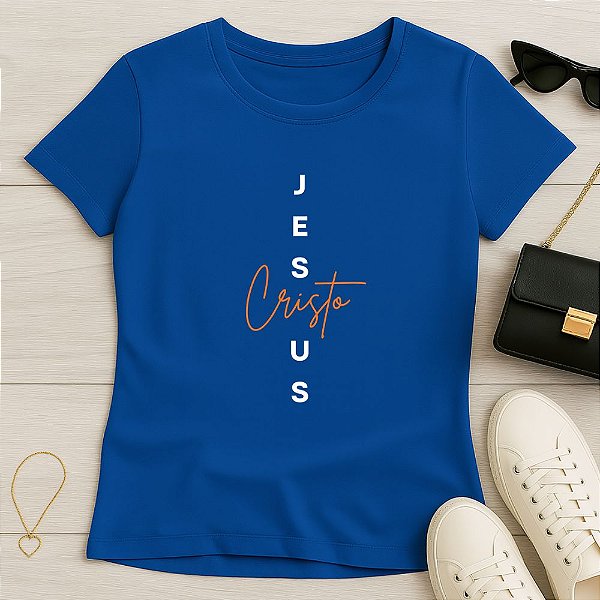 Baby Look Feminina Cristã Jesus Cristo