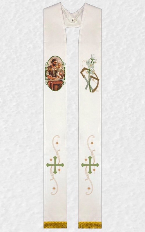 Estola Sacerdotal São José Operário c/ Franja
