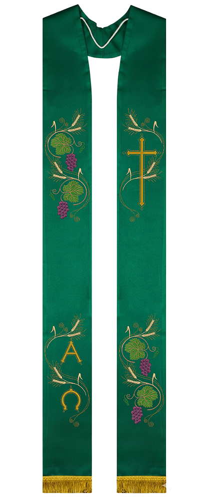 Estola Sacerdotal Bordada com Franja CG A015