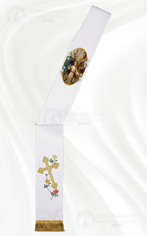 Estola Diaconal Sagrada Família com Franja