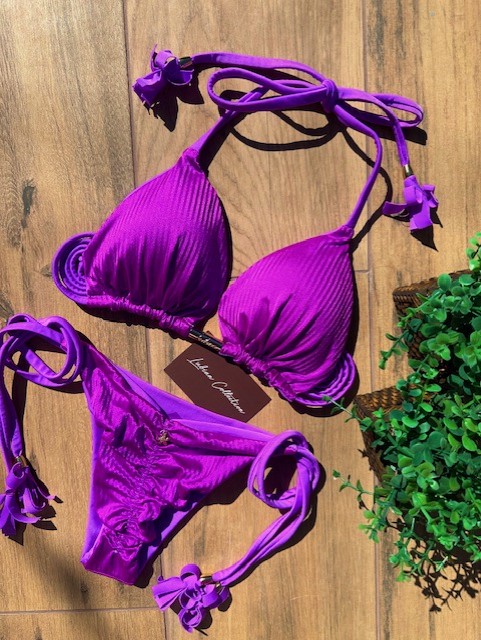 Biquíni Santorini  Blueberry Reversível e Empina Bumbum