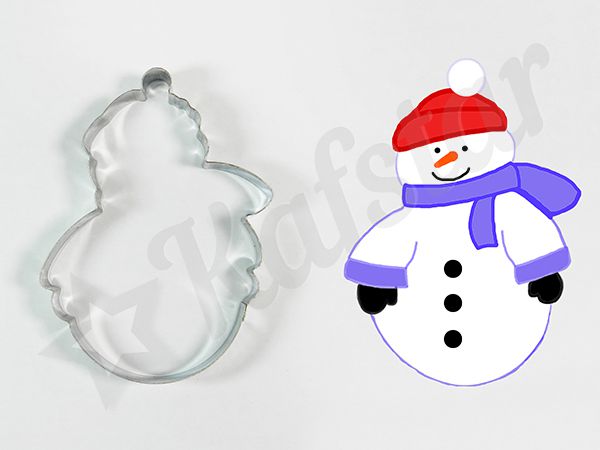 CORTADOR BONECO DE NEVE (2) 8CM (INOX)