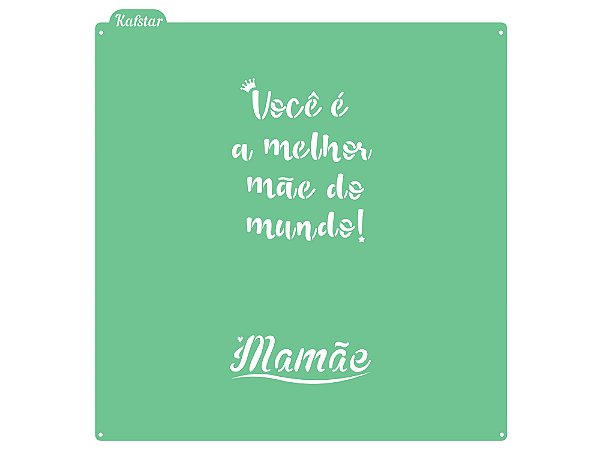 STENCIL PARA BISCOITO FRASE E MAMÃE