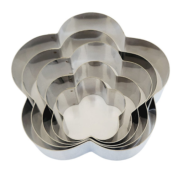 KIT CORTADOR MARGARIDA 5 GOMOS - 5 PÇ (INOX)