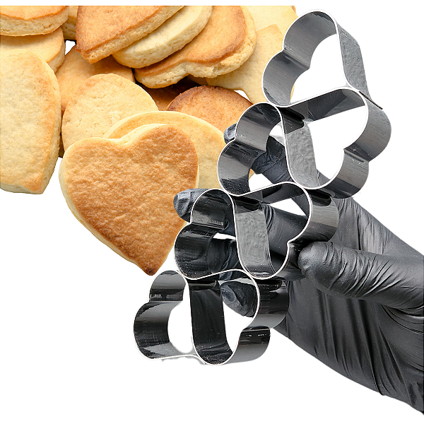 CORTADOR MÚLTIPLO CORAÇÃO BISCOITO 4CM - 7 CAVIDADES